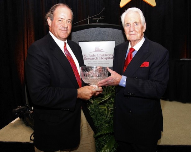 ESPN's Chris Berman (L) with Pat Summerall during the 2009 Legends for Charity Dinner.