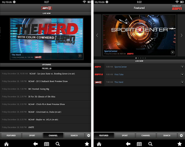 WatchESPN on the Kindle Fire