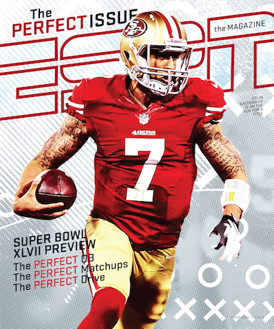 San Francisco 49ers quarterback Colin Kaepernick featured on the cover of The Perfect Issue.