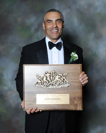ESPN's Herm Edwards was awarded this year's Walter Camp (Photo credit: Walter Camp Football Foundation)