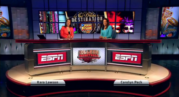 Kara Lawson and Carolyn Peck will provide fans with in studio coverage.