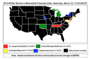 2013 Women's Basketball Championship: Saturday, March 23, 11:00 AM ET