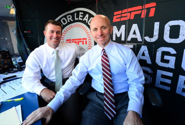 ESPN MLB commentators Mark Mulder and Sean McDonough.  (Phil Ellsworth / ESPN Images)