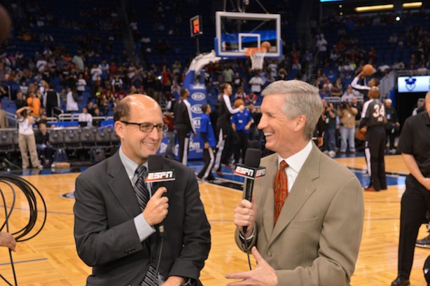 ESPN's Jeff Van Gundy  (L) and Mike Breen. (Scott Clarke / ESPN Images)