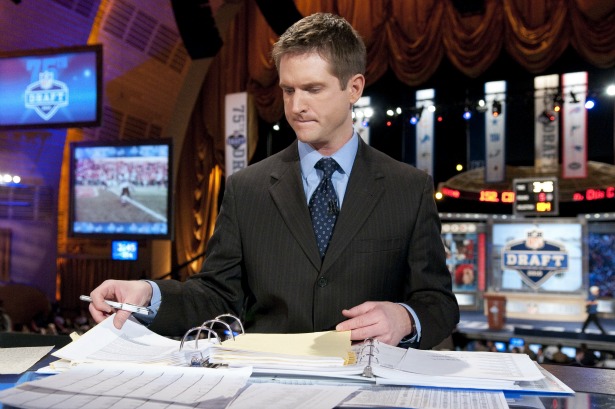 ESPN NFL Draft Analyst Todd McShay reviews his notes during a recent draft. (ESPN Images)