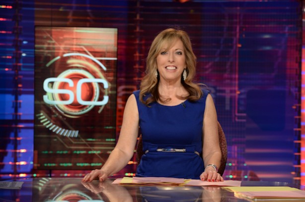 Linda Cohn on the set of SportsCenter. (Joe Faraoni / ESPN Images)