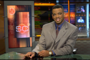 2000: ESPN anchor Stuart Scott on the SportsCenter set. (Rich Arden/ESPN Images)