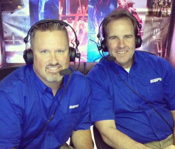 Dave Rieff (L) and analyst Mike Dunn. (Photo courtesy of Lewis Bloom)