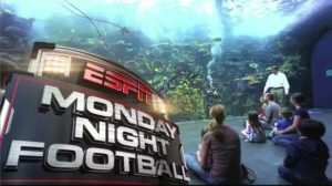 ESPN used the Georgia Aquarium in a second quarter billboard while in Atlanta for MNF last week (ESPN)