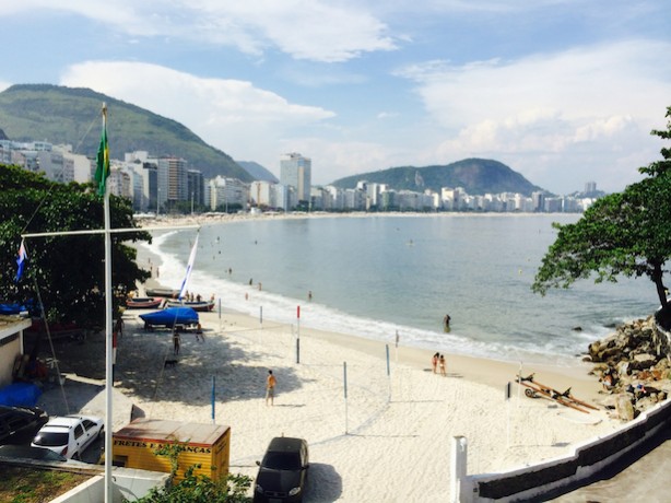 The view of Copacabana Beach from ESPN's production headquarters for the 2014 FIFA World Cup in Brazil. (Jed Drake/ESPN)