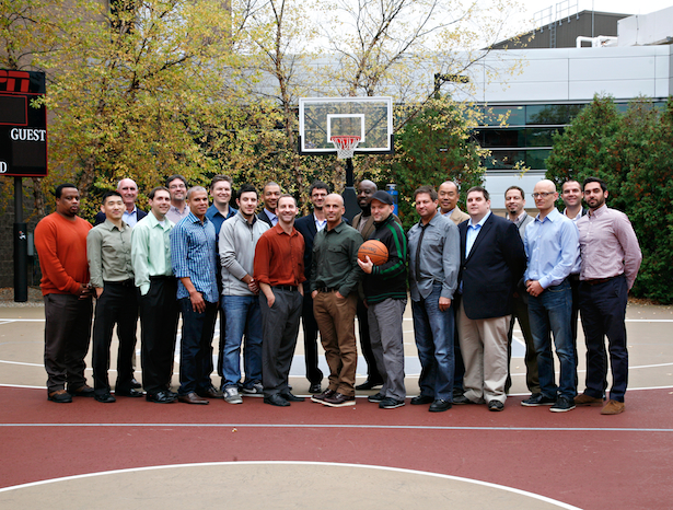 The ESPN.com NBA editorial team’s innovation in news reporting, multimedia storytelling and cross-platform integration has raised the bar for online journalism across the industry.  Chris Ramsay (second row, far left), Royce Webb (second row, third from left) and Henry Abbott (first row, second from right) will assume new responsibilities within the ESPN Digital Media team.