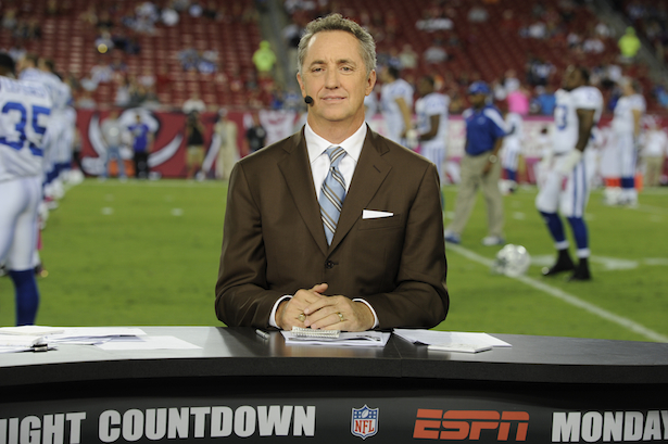 Rick Reilly on the Monday Night Countdown set (Allen Kee / ESPN Images)