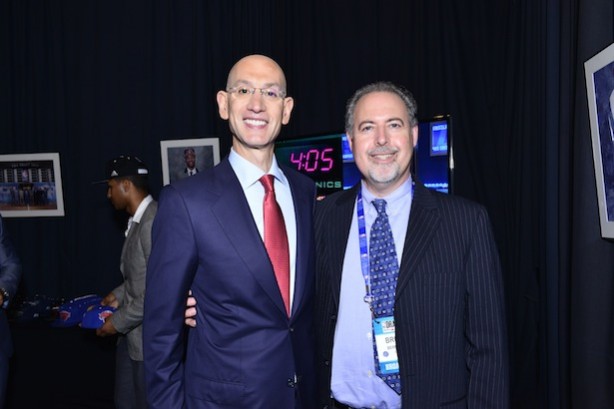 NBA Commissioner Adam Silver (l) and ESPN coordinating producer Bruce Bernstein (Photo courtesy of NBA Communications)
