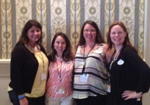Left to right: Brenda Green, Amy Bennett, Anne LaBeaume (Manager, Disney Campus Recruitment at the Walt Disney Company), Susan Grouse