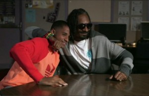 Snoop Dogg (right) and his son, Cordell Broadus, appeared on SportsCenter in a feature about their relationship. (ESPN)  