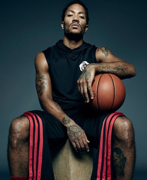 Derrick Rose strikes a pose for the latest issue of ESPN The Magazine. (Peter Hapak/ESPN The Magazine)