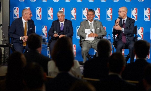 ESPN President and Disney Media Networks Co-Chairman John Skipper, Turner Broadcasting System President David Levy,  Washington Wizards owner Ted Leonsis, and NBA Commissioner Adam Silver discuss the new nine-year NBA rights agreement.